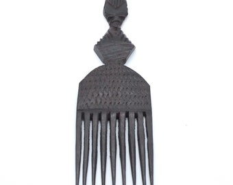 Vintage African Comb, Wood Comb, Handmade Comb, vintage wood comb, African art