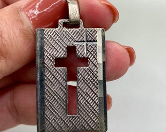 Vintage Sterling Silver Crucifix Pendant