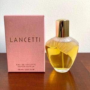 Vintage Lancetti Perfume, Eau de toilette 100 ml coffret, scarf Schiaparelli