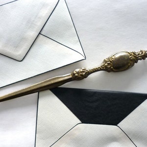 Cuchillo de sobre de latón vintage, cuchillo de papel