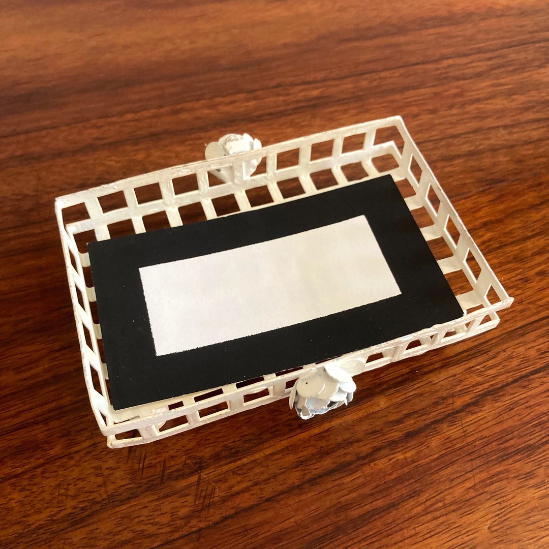 Vintage Metal Card Holder Vintage Card Holder Bussiness Etsy