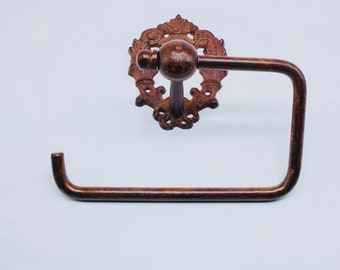 Vintage Metal Toilet Paper Holder, Towel Hanger, Bathroom Supplies