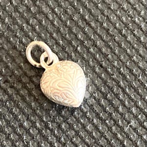Vintage Sterling Silber Herz Charm, Herz Charm