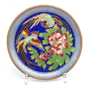 Vintage Cloisonné  Plate, Chinese Cloisonné Plate, Fine Arts, Ring Dish