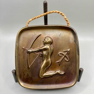 Vintage Sagittarius brass picture