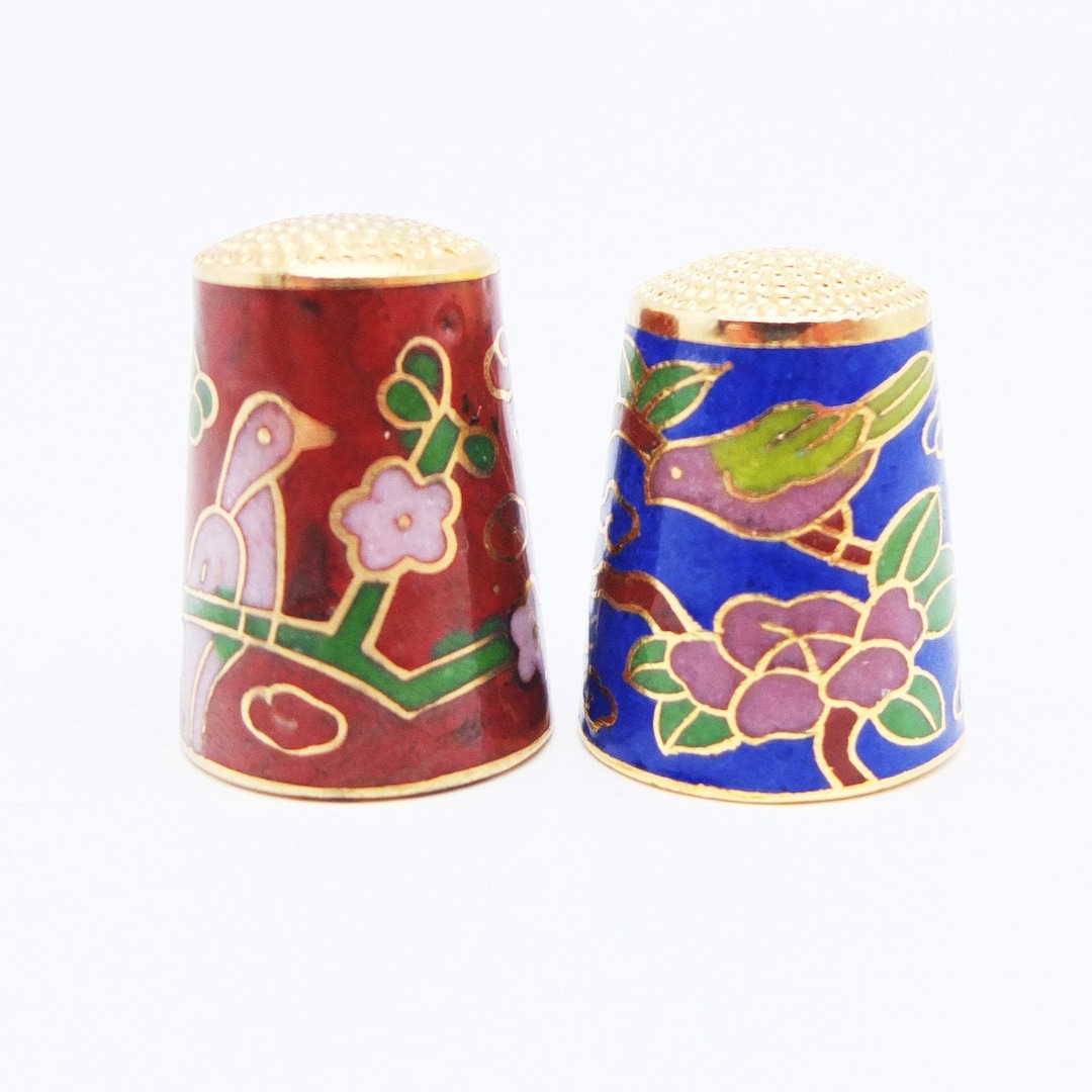 Vintage Cloisonné Thimble, Thimble Collector, Sewer Gift - Etsy