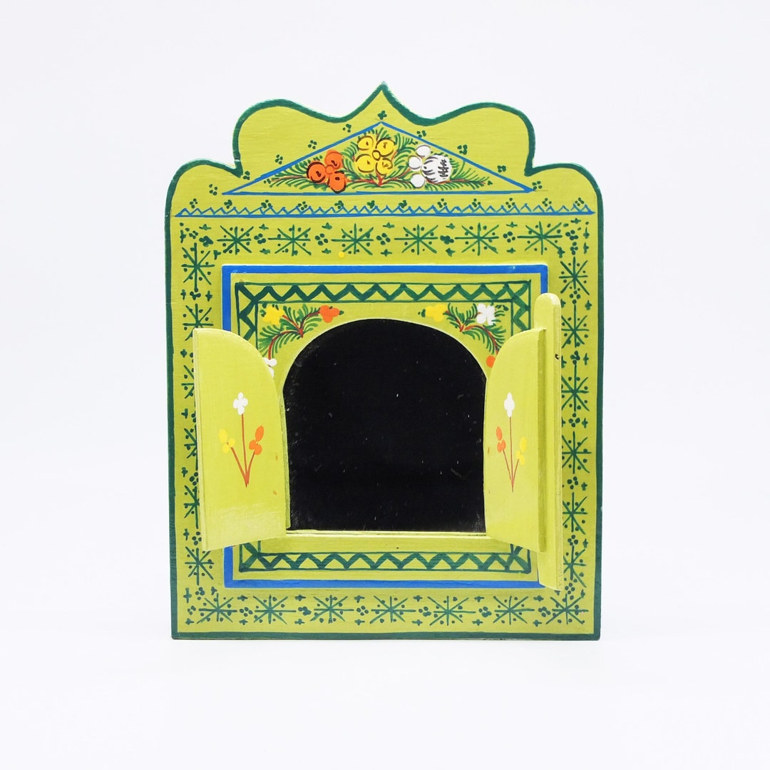 Vintage Cute Wood Handmade Wall Mirror Wood Wall Mirror Etsy