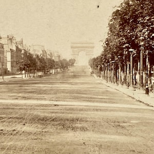 Antique Photograph of Paris, Champs-Élysées Photograph