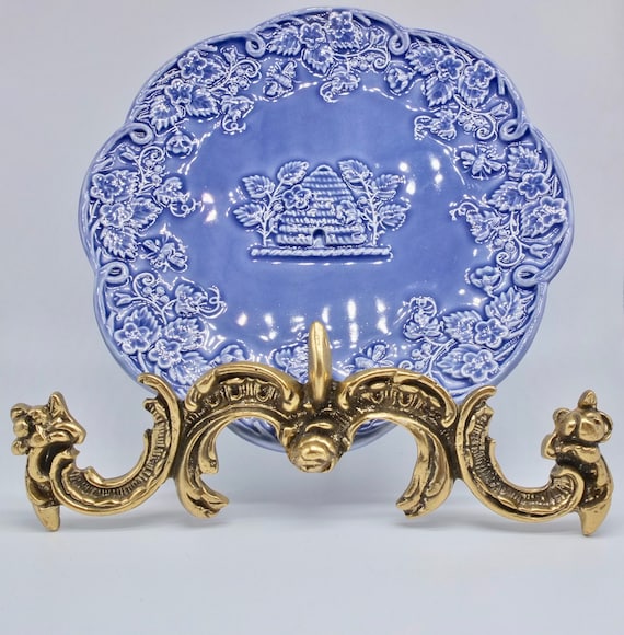 Vintage Brass Plate Holder Brass Plate Mount Display //// Etsy