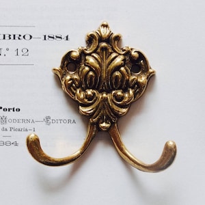 Vintage brass hanger, necklace hanger, cloth hanger