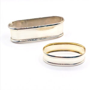 1 Vintage sterling silver napkin ring, Portuguese Vintage sterling silver napkin ring