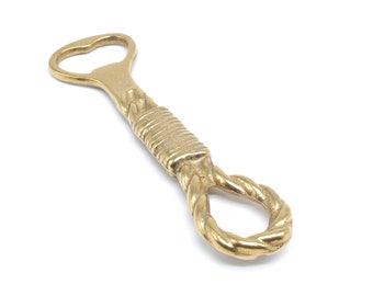 Vintage nautische touw messing flesopener