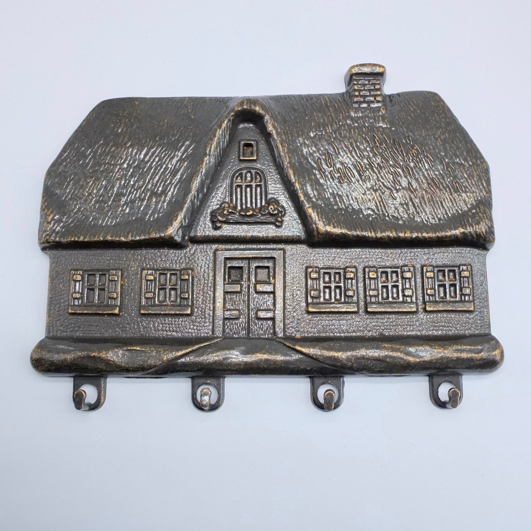 UNIQUE Vintage Brass Key Holder Cottage House Key Holder Etsy