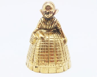 Vintage Lady Brass Dinner Bell: Home Decor Ornament
