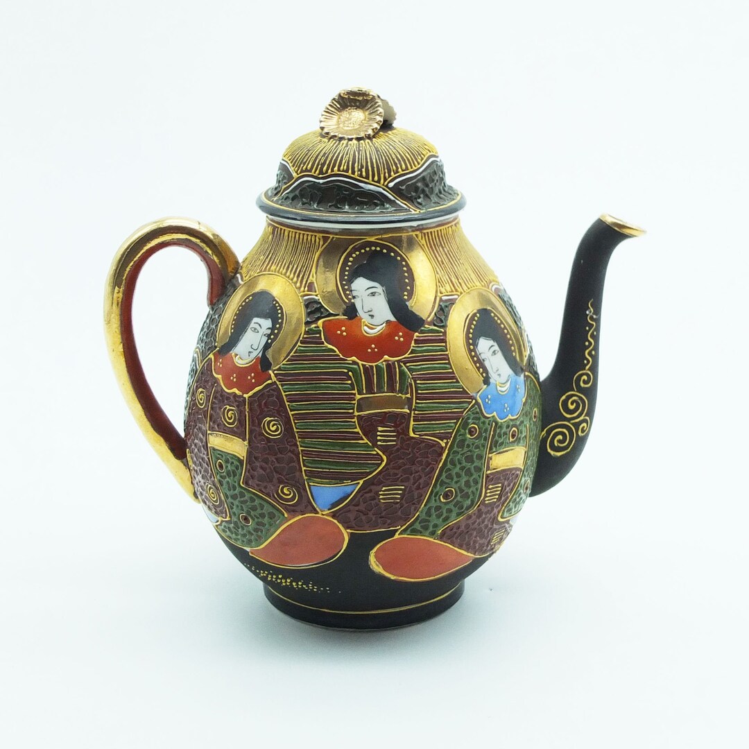 Vintage Oriental Teapot, Oriental Porcelain, Japanese Teapot Etsy