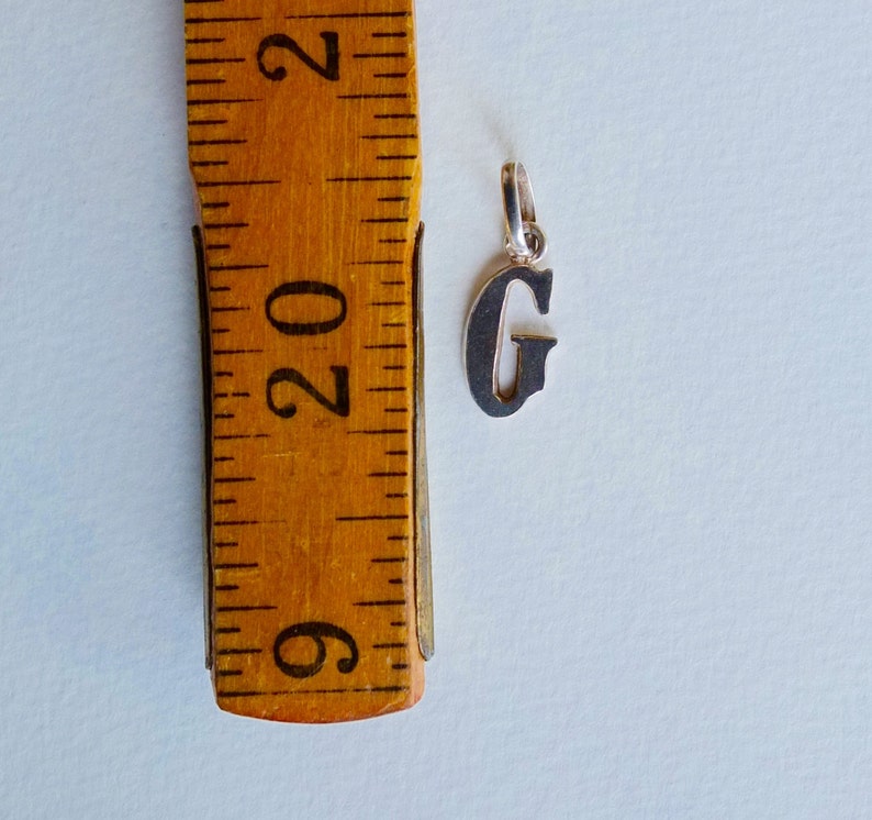 Vintage Sterling silver Letter Pendant G N X K