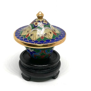Vintage Cloisonné Box, Ring Box, Asian Box