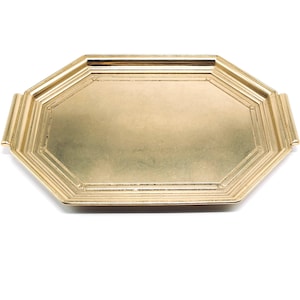 Vintage elegante achteckige Messingtablett: Classic Home Decor