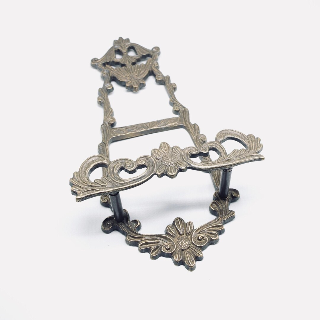 Vintage Brass Plate Holder Wall Plate Stand Wall Stand Etsy