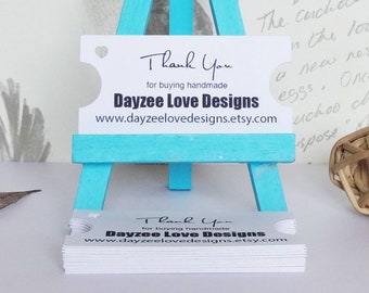 May include: White thank you card with black text that reads "Thank You for buying handmade Dayzee Love Designs www.dayzeelovedesigns.etsy.com". The card is displayed on a small blue easel.