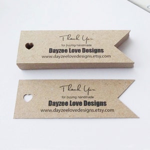 Étiquettes personnalisées pour mini cartes de visite, Cartes écologiques en carton kraft recyclé, Étiquettes drapeau