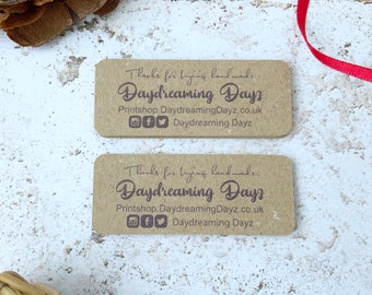 Mini Business Cards, Custom Calling Cards made from eco-friendly Recycled Kraft Card