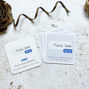 Cartes de visite carrées Carte recyclée écologique, cartes d'entretien d'emballage de produit ou cartes de médias sociaux