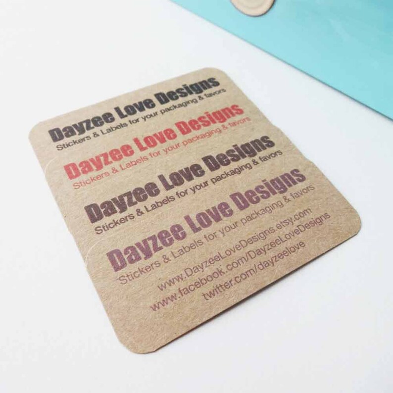 Kraft Business Cards 50 Recycled Card Custom Calling Cards Etsy