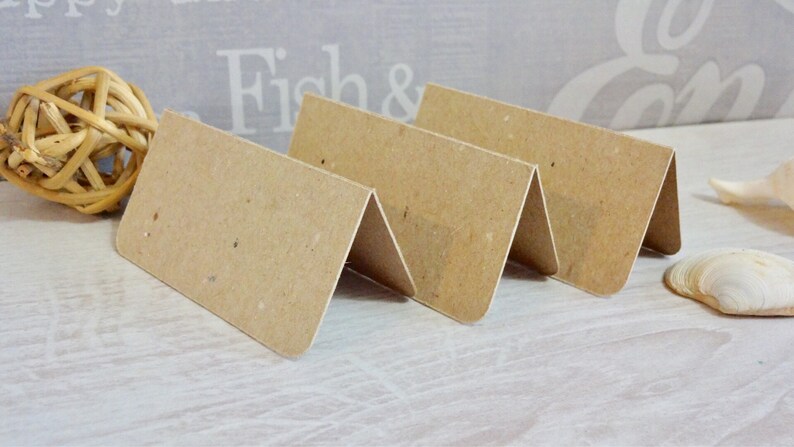 Recycled Place Cards Rustic Wedding Decor Wedding Place Etsy