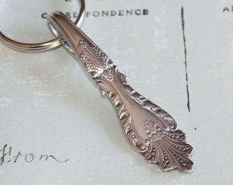 Spoon Key Chain Spoon Key Ring Vintage Silverware Bridesmaid Gift Raphael Pattern