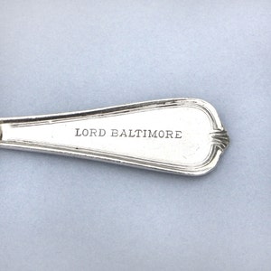 Lord Baltimore Keychain, Spoon Key Chain, Spoon Key Ring, Historic Hotel, Silver Plate Silverware