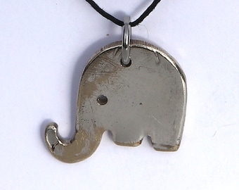 Elephant Pendant, Fork Jewelry, Elephant Necklace, Silver Elephant, Fork Elephant, Elefork Pendant, Elephant Charm