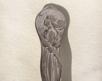 Spoon Keychain Spoon Key Ring Vintage Silver Plate Silverware Key Chain, Female Figure, Fairy Key Chain, Fantasy Key Ring, Female Figural