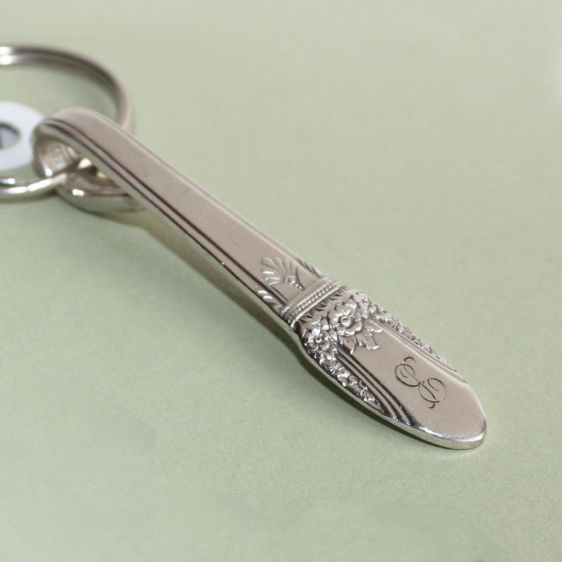 Silver Spoon Keychain Key Fob Vintage Reclaimed Silverware