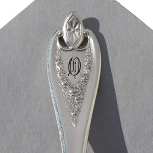 Spoon Keychain Silverware Key Chain Spoon Key Ring Vintage Silver Plate Silverware Old Colony O Monogram