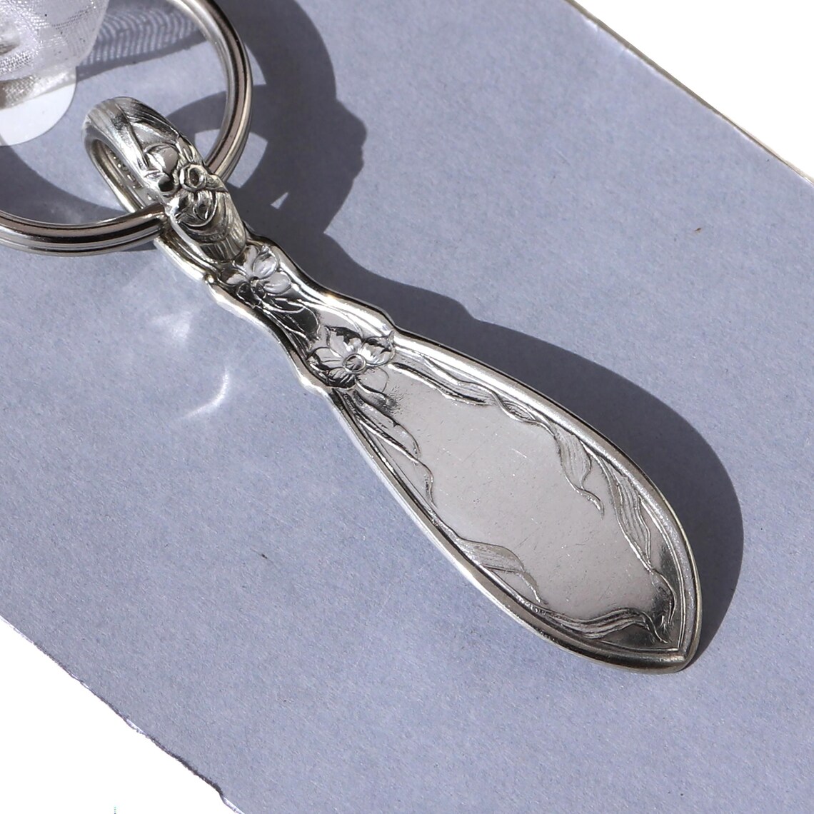 Cabin Key Chain Spoon Key Ring Spoon Key Chain Silver Plate Silverware ...