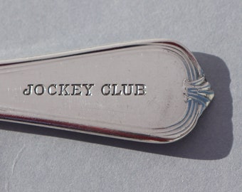 Jockey Club Key Chain, Vintage Spoon Key Ring, Vintage Spoon Key Chain, Key Fob, Spoon Keychain, Spoon Keyring, Vintage Silverware, Handmade