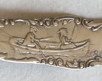 Spoon Key Ring Silverware Key Chain Extremely Rare and Unique Boating Couple Vintage Silver Plate