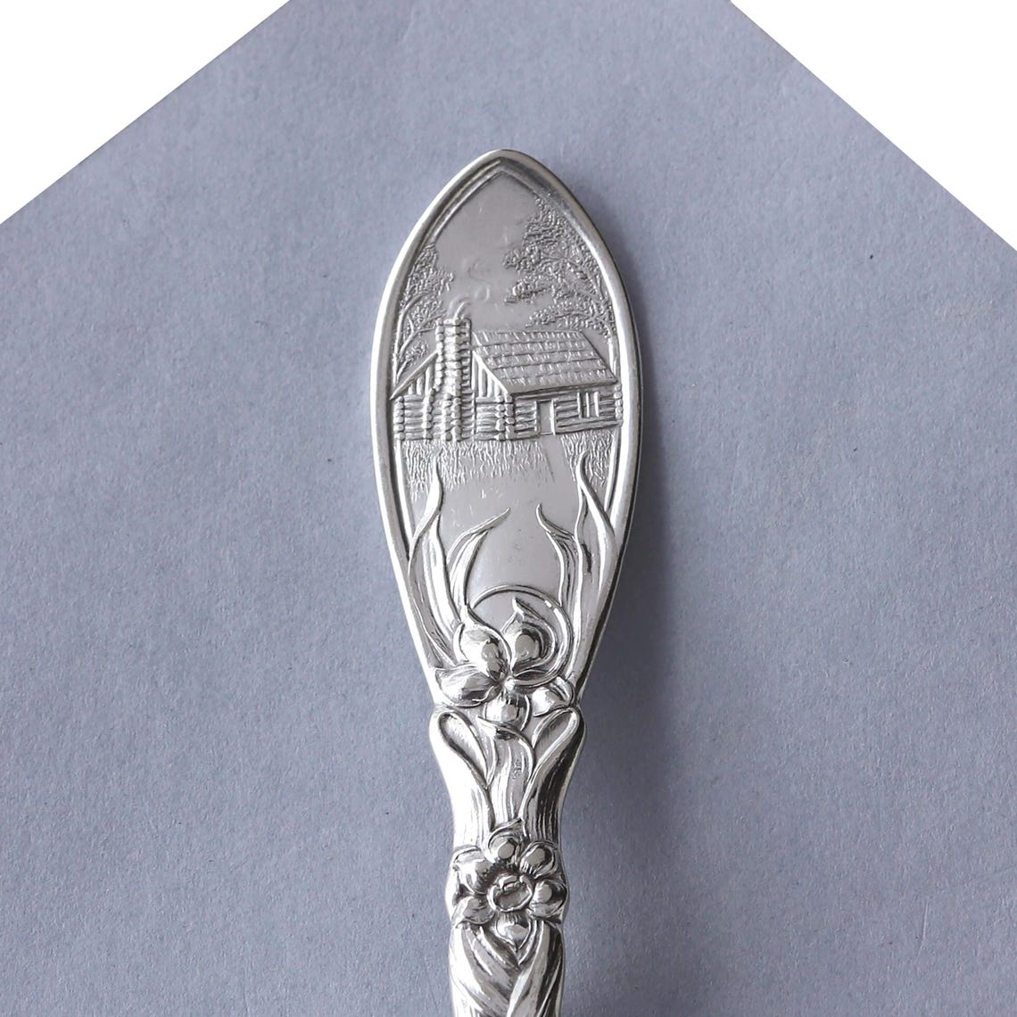 Cabin Key Chain Spoon Key Ring Spoon Key Chain Silver Plate Silverware ...