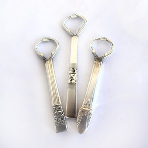 Vintage Hollow Handle Knife Bottle Opener, Silverware Bottle Opener, First Love Pattern image 3