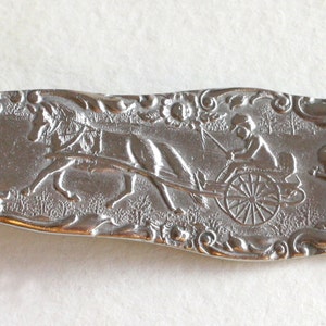 Spoon Keychain Key Ring Extremely Rare and Unique Horse and Buggy Silver Plate Silverware