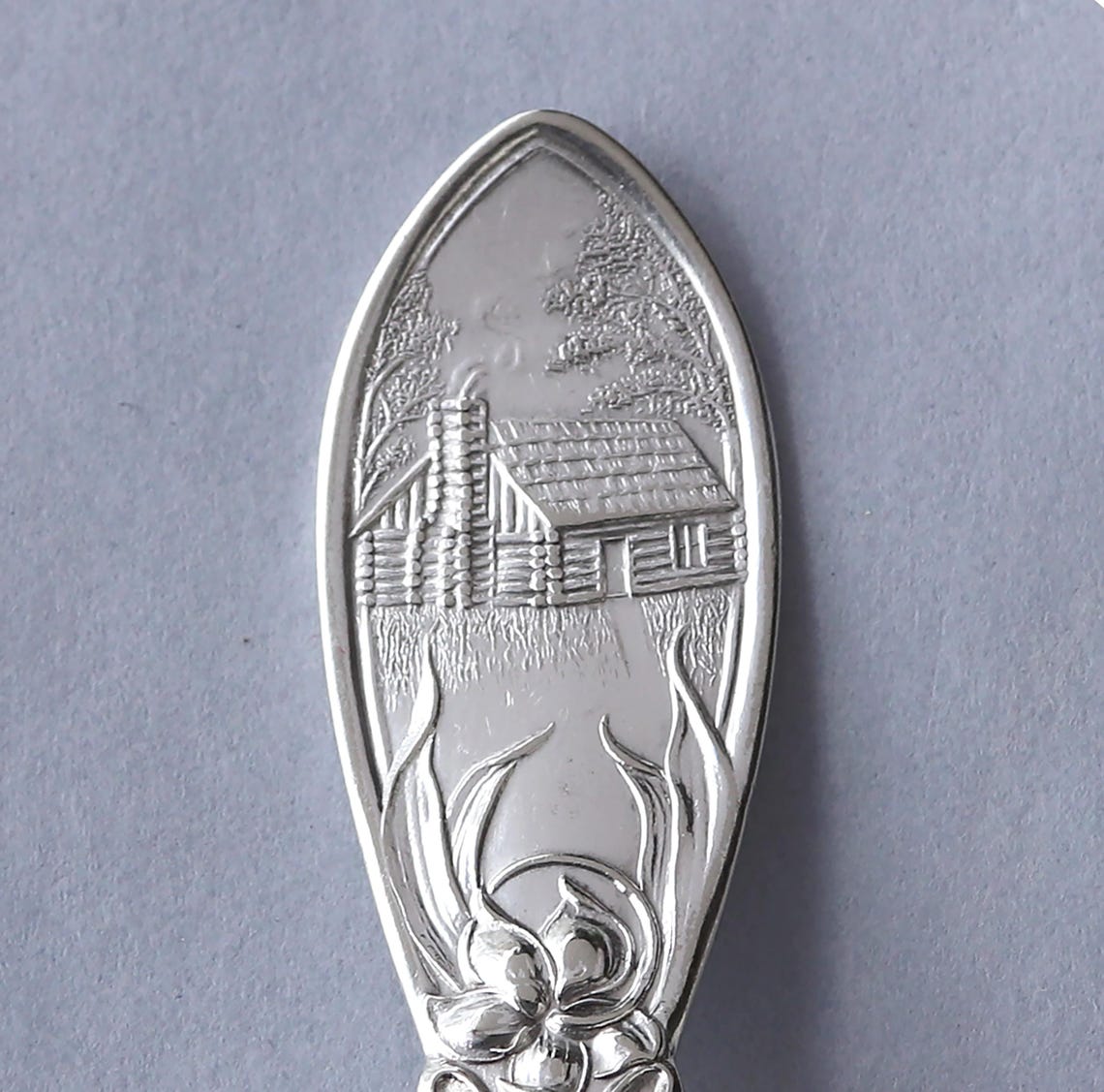Cabin Key Chain Spoon Key Ring Spoon Key Chain Silver Plate Silverware ...