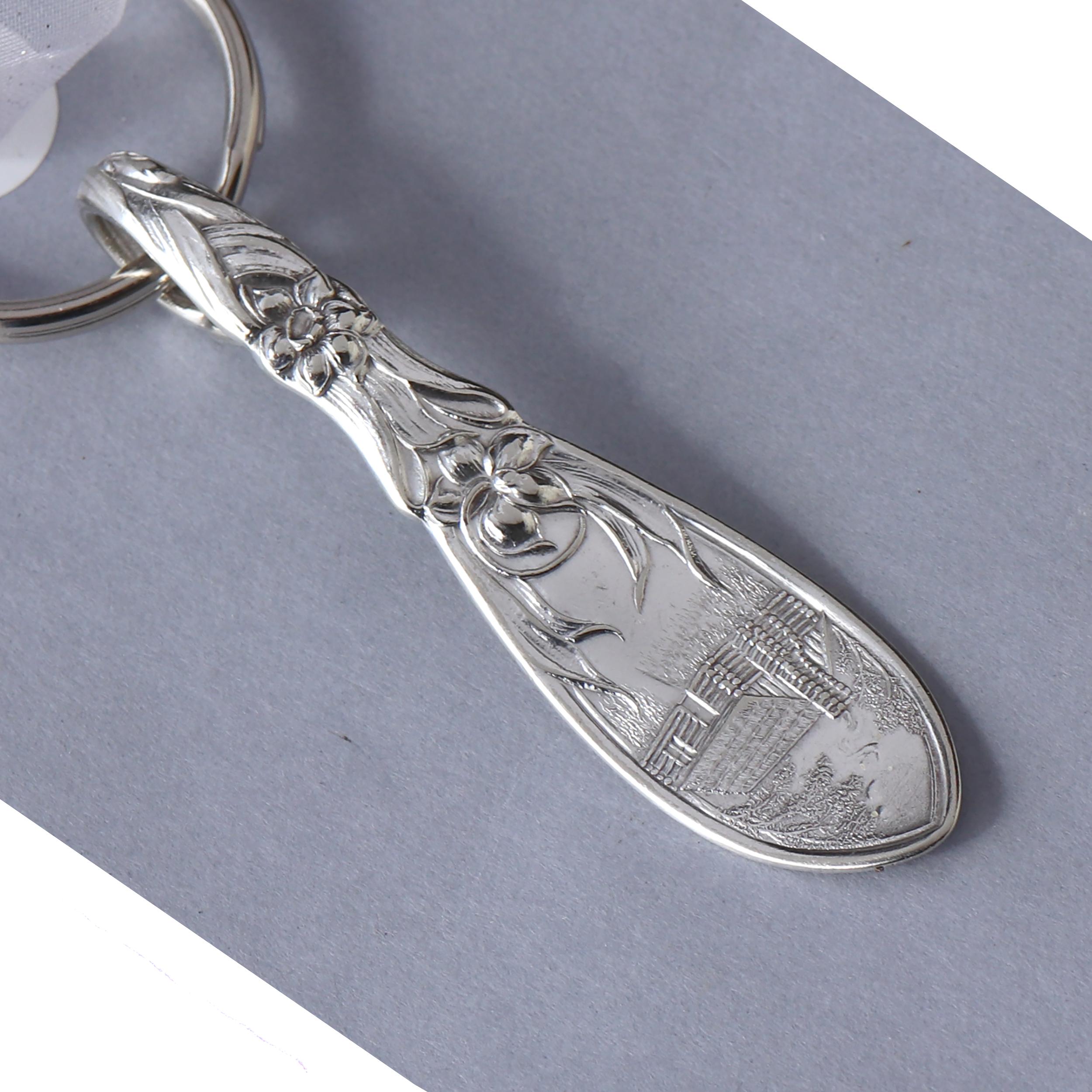 Cabin Key Chain Spoon Key Ring Spoon Key Chain Silver Plate Silverware ...