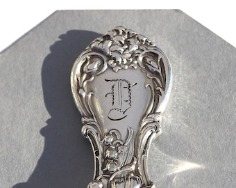 Spoon Key Chain Silverware Key Ring Spoon Keychain Keyring Key Fob Vintage Spoon Floral Pattern Monogram D