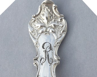 Spoon Keychain Silverware Key Chain Spoon Key Ring Vintage Silver Plate Silverware Charter Oak with R Monogram
