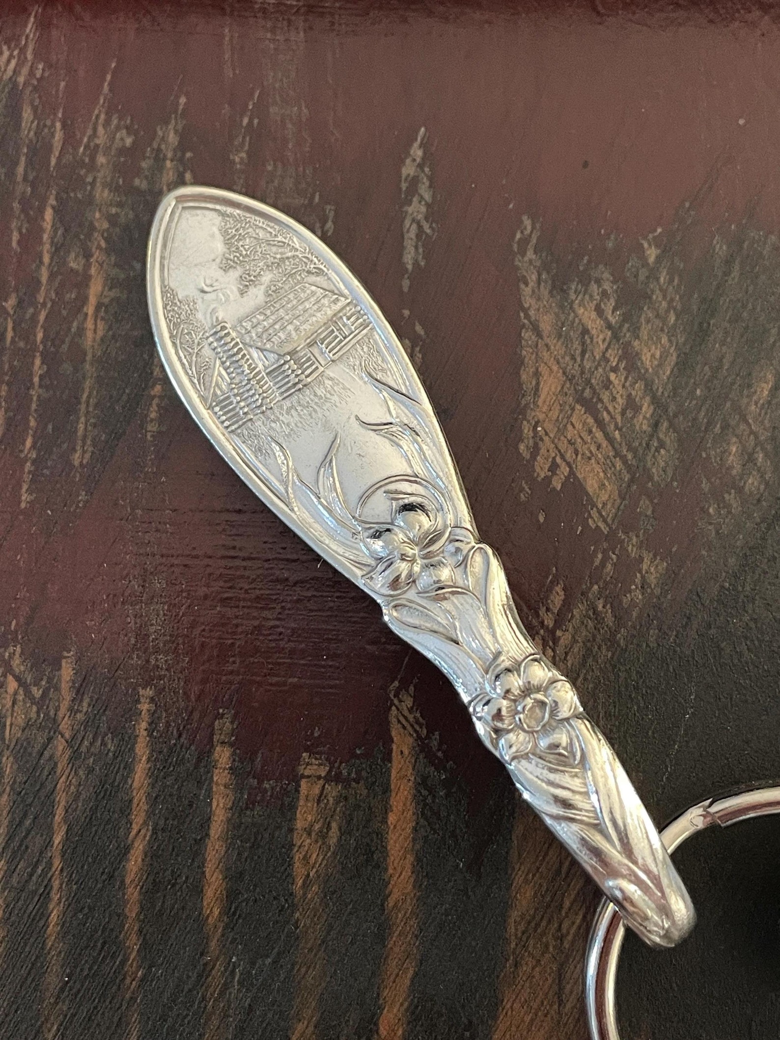 Cabin Key Chain Spoon Key Ring Spoon Key Chain Silver Plate Silverware ...