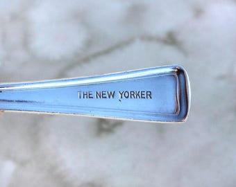 The New Yorker Spoon Key Chain Spoon Key Ring Spoon Keychain Vintage Spoon Handle Hotel Restaurant Magazine