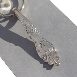 Spoon Key Chain Spoon Key Ring Vintage Silverware F Monogram Bridesmaid Gift Raphael Pattern image 5