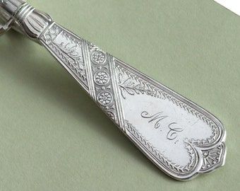 Spoon Key Chain Spoon Key Ring Spoon Keychain Vintage Silver Spoon Key Chain Newport aka Chicago Pattern with MC Monogram