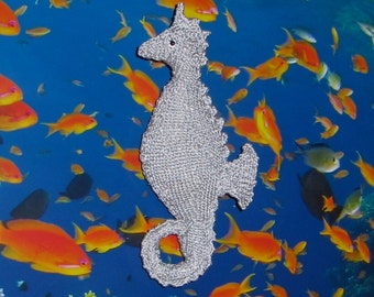 Instant Digital pdf download knitting pattern madmonkeyknits Silver Seahorse Toy pdf download knitting pattern